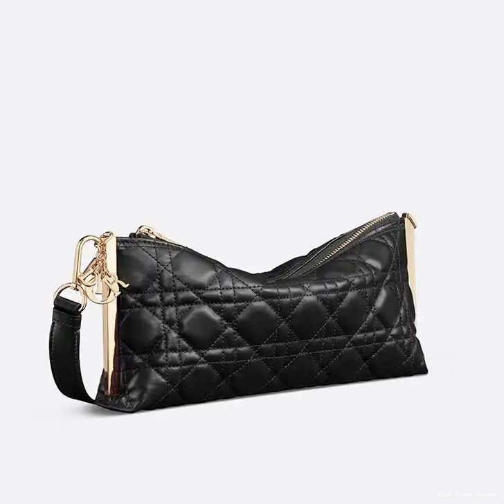 Cheap Cannage Lambskin Bag Club Dior Black 0501 Hot Sale